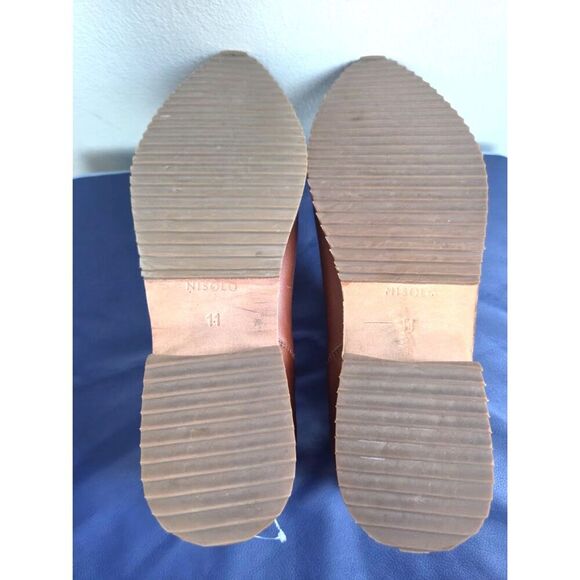 Nisolo "Eva Everyday" Brown Water Resistant Leather Pull On Chelsea Boot size 11 - Picture 9 of 12